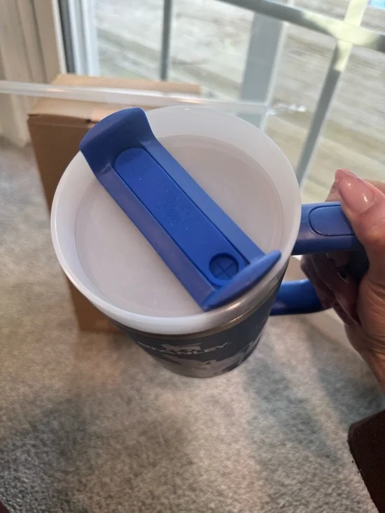 Stanley Blue Stitch & Angel Stitch Travel Mug with Handle - Picture 4 of 6